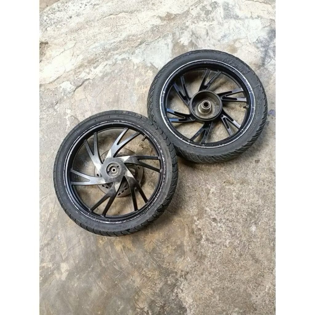 PELEK / VELG DEPAN BELAKANG SET BAN SUZUKI SKYWAVE 125 RING 16 ASLI CABUTAN