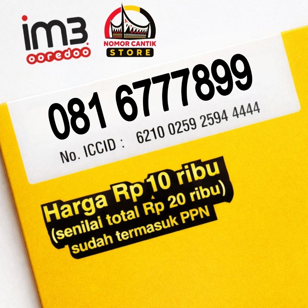 Nomor Cantik Im3 Oreedo 10 Digit Indosat Seri Naik 6789