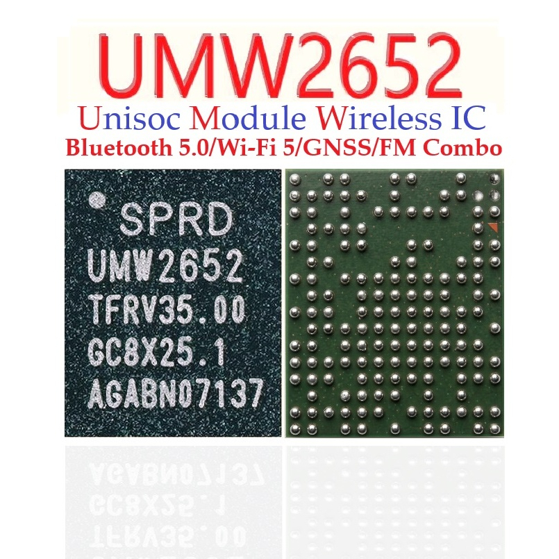 IC UMW2652 Unisoc Modul Wireless Bluetooth Wi-Fi 5 FM Radio BT 5.0 Real-Time GNSS GPS Wifi UMW 2652 