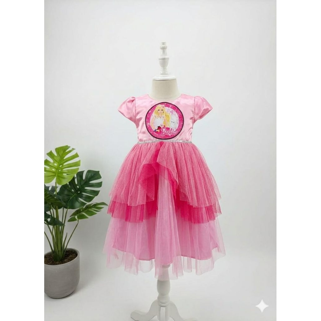 Dress Barbie/Gaun Pesta Anak/Gaun Barbie