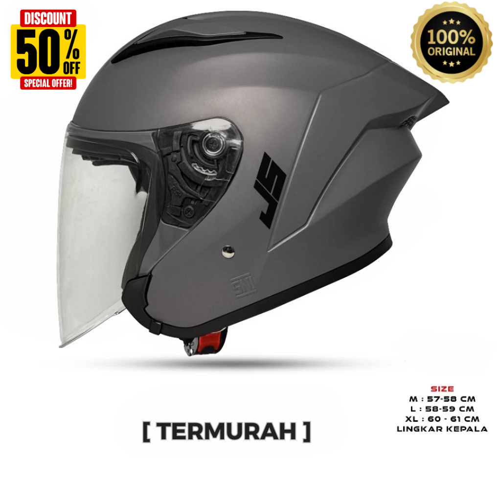 HELM MLA j5  abu dop 100% ORI - Helm Keren Pria Wanita Termurah