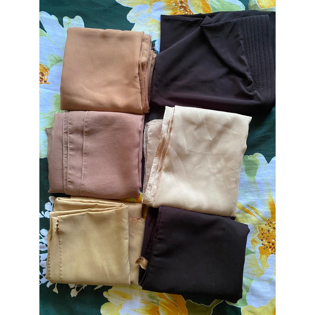 hijab segi empat, hijab sport preloved