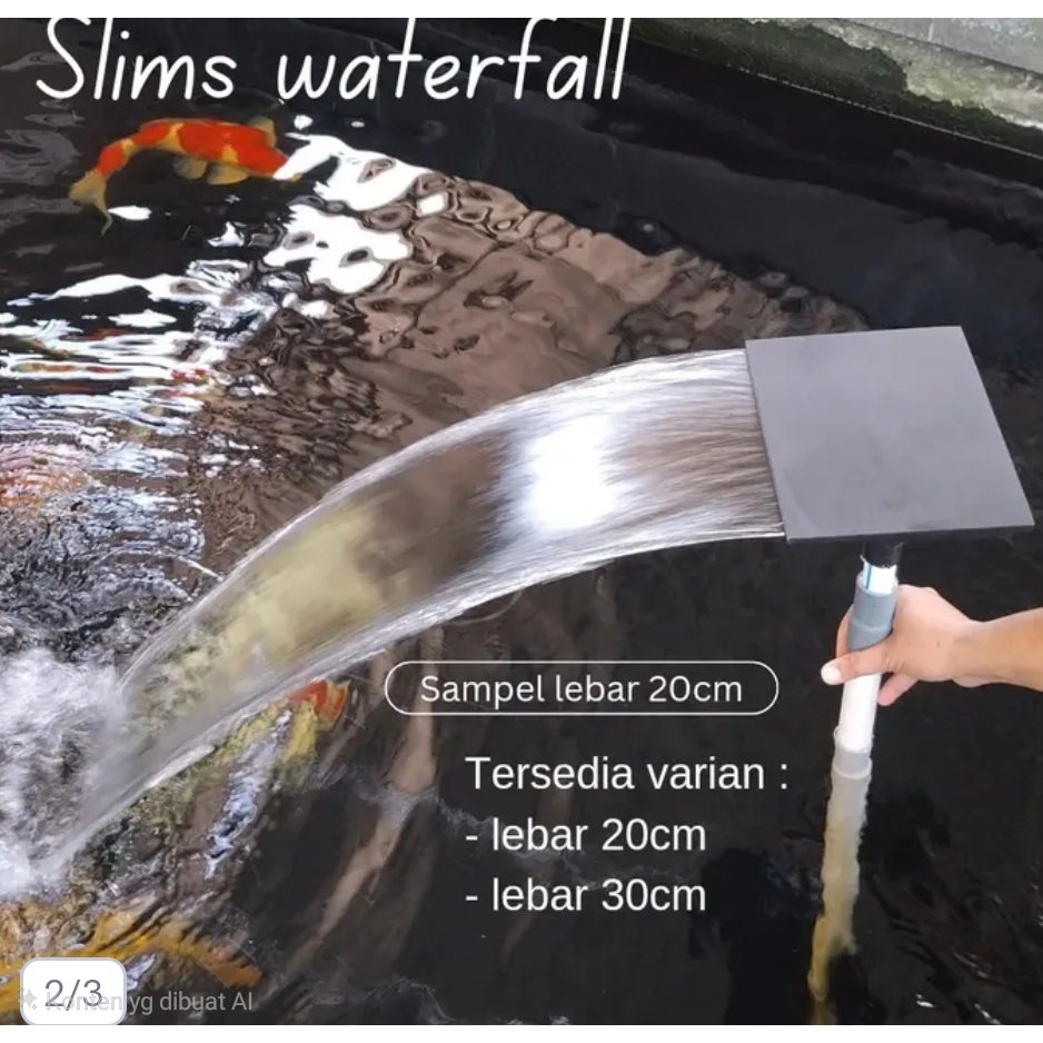 waterfall portable kolam koi model slim 60cm
