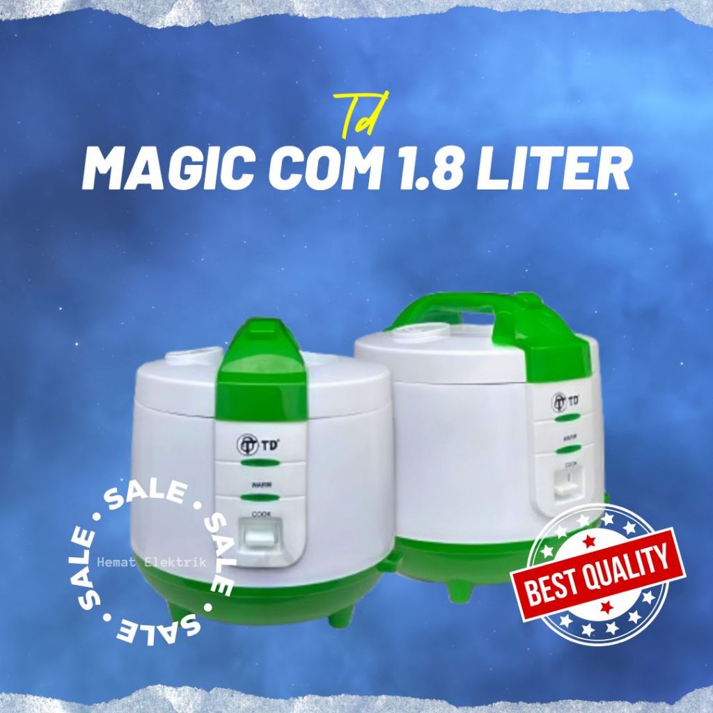 Magic Com Rice Cooker 1.8 Liter TD Penanak Penghangat Nasi Serbaguna