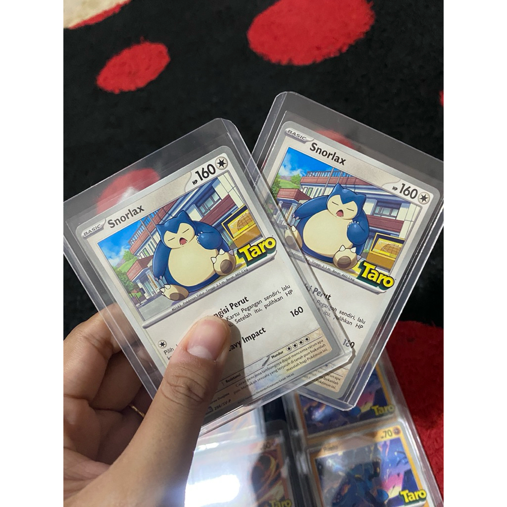 Kartu Pokemon evee+snorlax