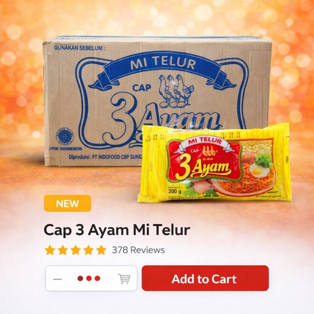 [ 1 Dus ]  Mie Telor 3 Ayam