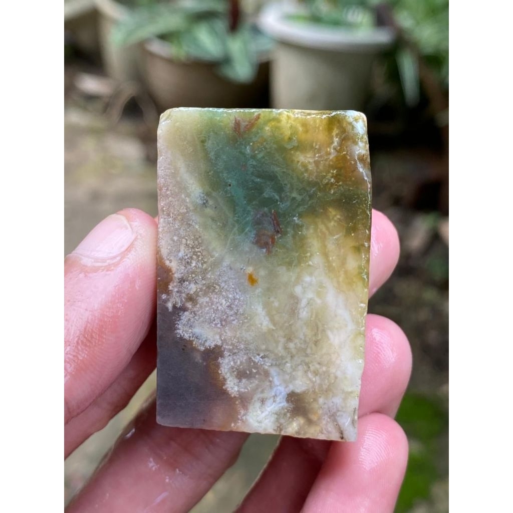 Bongakahan Batu Akik Ijo lumut cristal super