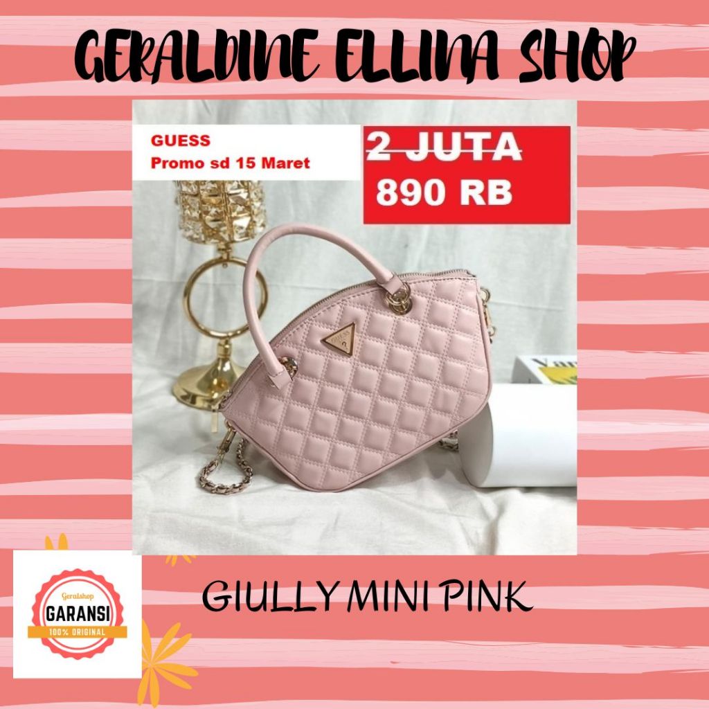 Tas Wanita Guess 100% Original SALE satchel bag seri GIULLY MINI