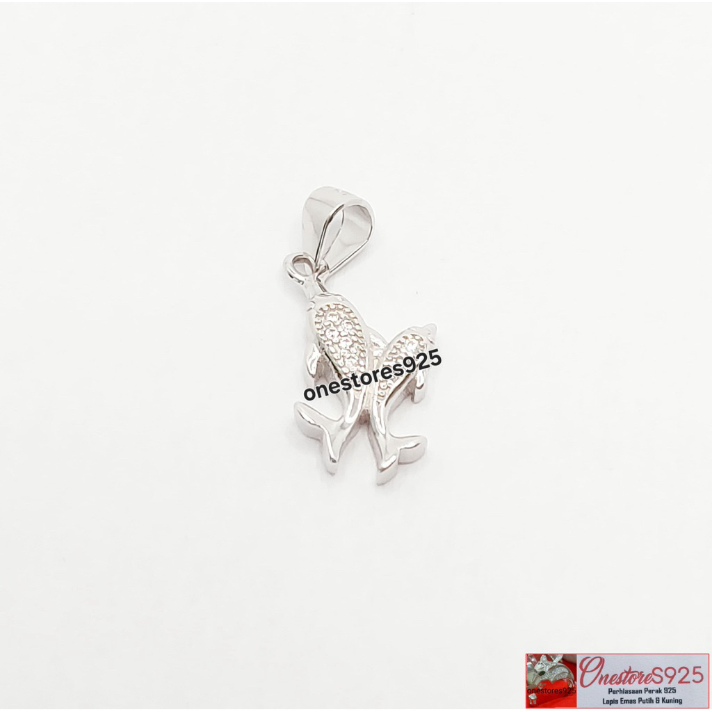 Liontin Ikan Perak Lapis Emas Silver 925