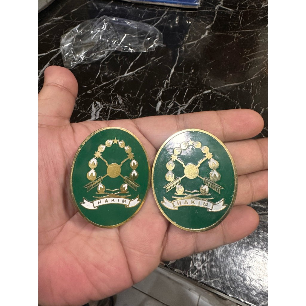 Plat Motor HAKIM - 1 Pasang, LOGO & Tahan Lama