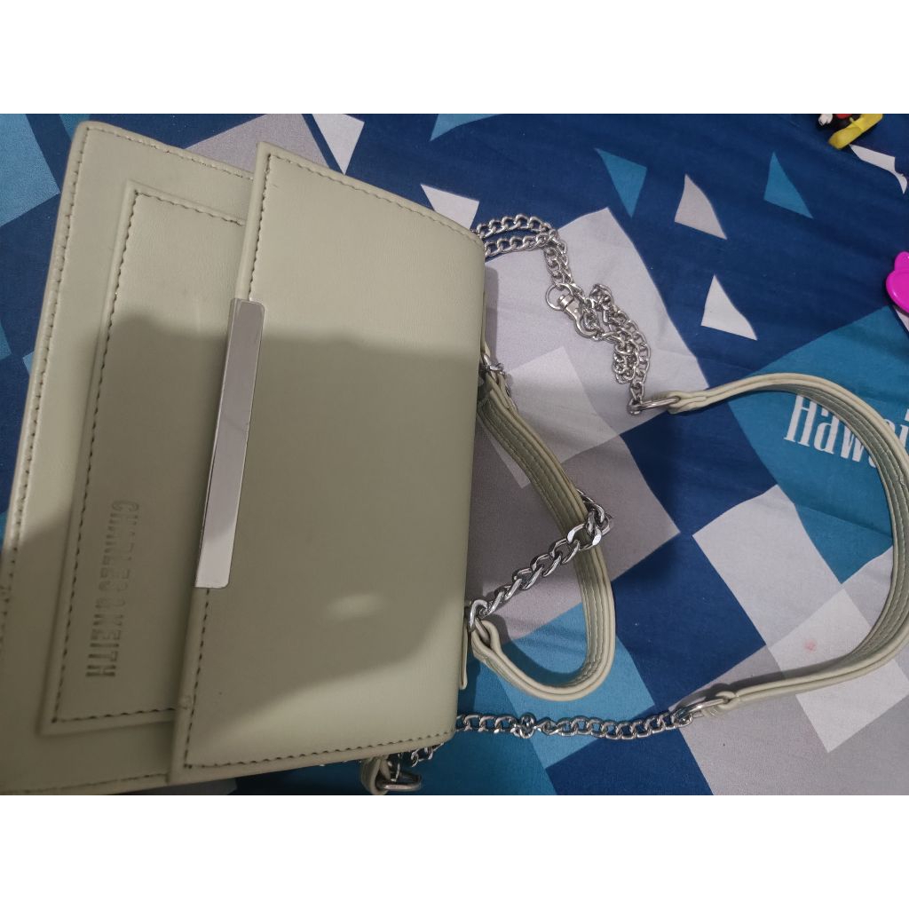 Tas Selempang Handbag Wanita HAKO/ Tas Wanita Simpel Elegan/ Tali mix rantai dan tali kain tali panj