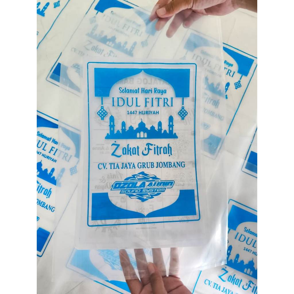 (CUSTOM) PLASTIK ZAKAT 3kg & 5Kg / plastik zakat 3kg/plastik beras zakat/plastik kemasan beras zakat
