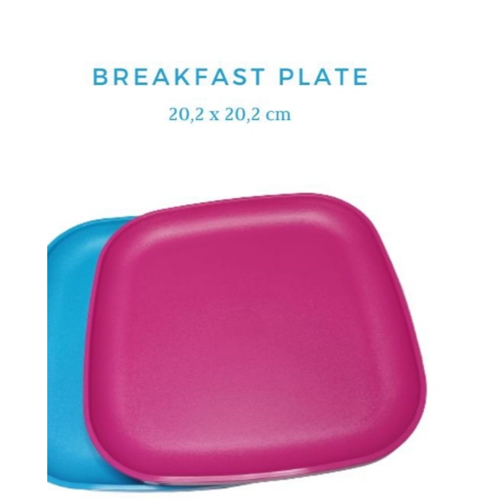 TUPPERWARE BREAKFAST PLATE SATUAN / PIRING PETAK PERSEGI