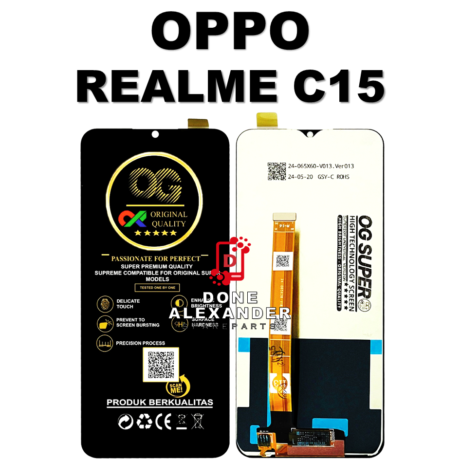 LCD TOUCHSCREEN REALME C15 ORIGINAL 100% FULLSET COMPLETE