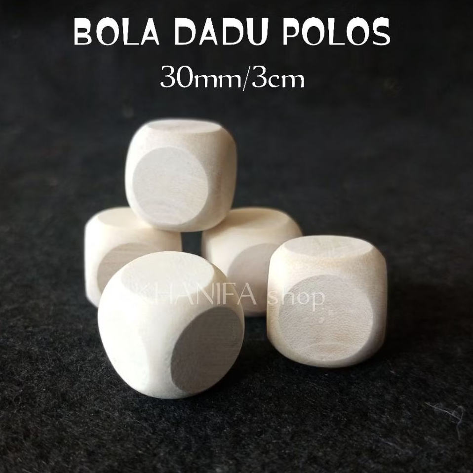 Dadu Kayu 30mm/3cm > Dadu dice > Bola Dadu
