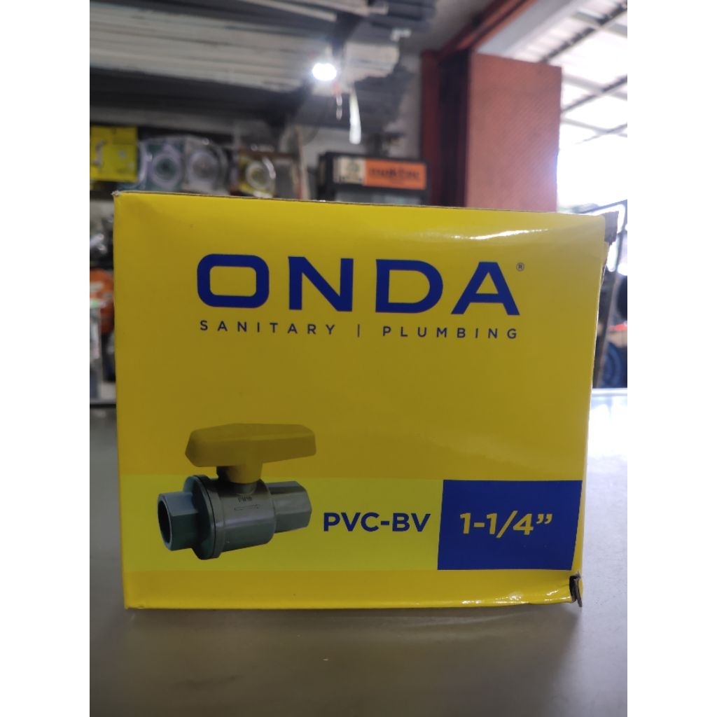 STOP KERAN AIR PLASTIK PVC BALL VALVE POLOS ONDA "1-1/4"