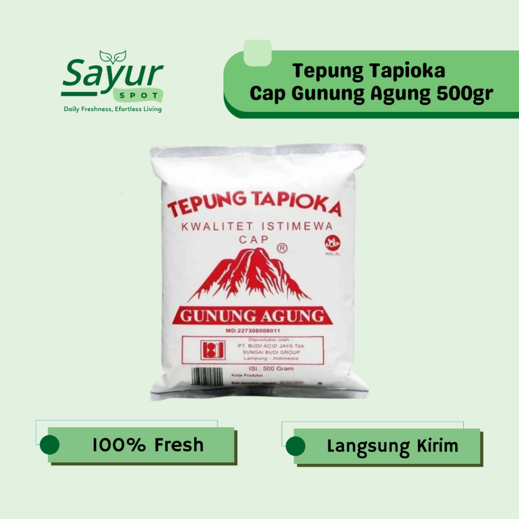 Tepung Tapioka Cap Gunung Agung 500gr / Tepung Kanji / Tepung Aci | Sayur Spot Bekasi