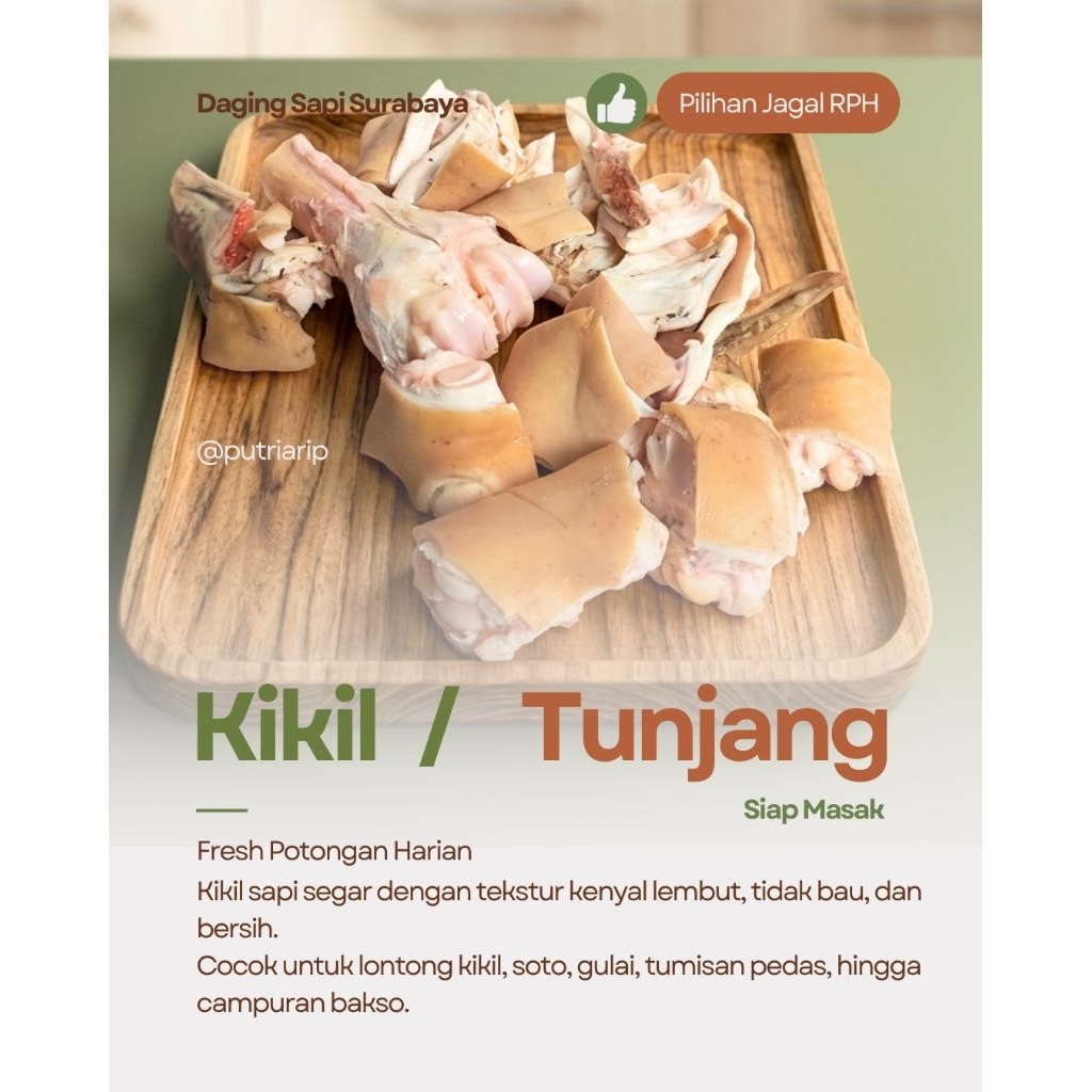 Kikil Sapi 1kg Fresh Surabaya Non Frozen