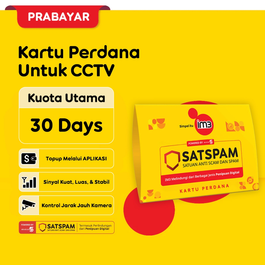XIHANCAM Kartu Sim 4G Khusus Untuk CCTV Kartu Perdanan 4G Kuota / Sim Card 4G