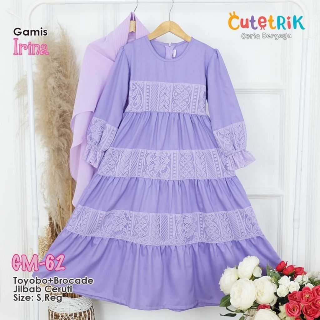 Gamis anak cutetrik terbaru / Gamis Irina Cutetrik