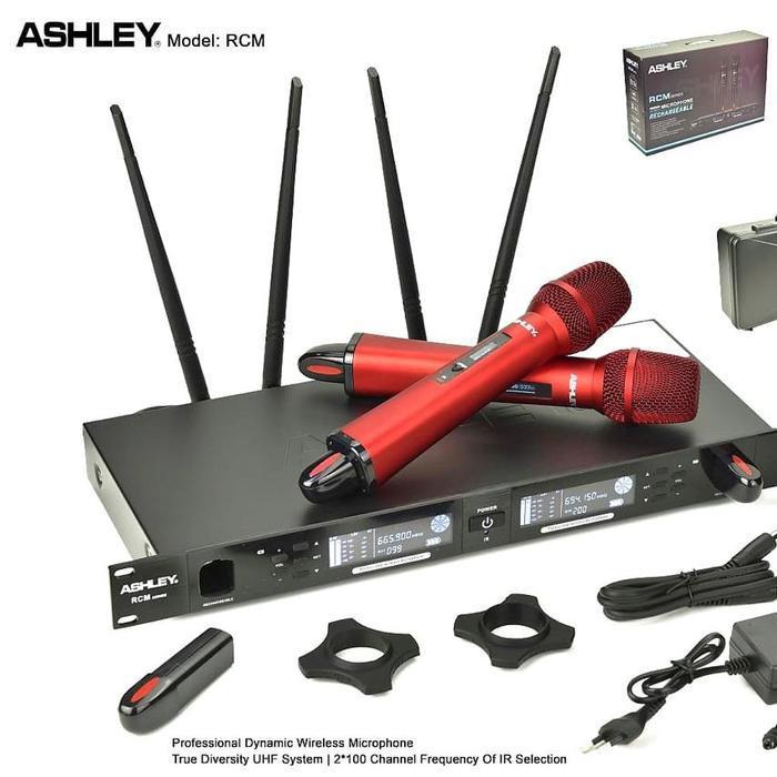Mic Wireless Ashley RCM Original mikrofon ashley rcm series free koper garansi 1 tahun | MELODY CLAS
