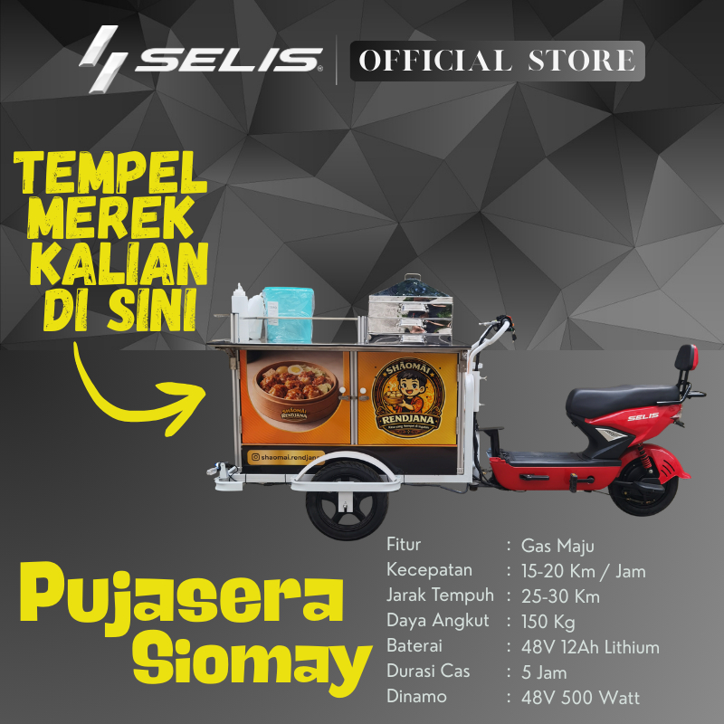 SELIS - Gerobak Listrik Pujasera Siomay Keliling / Gerobak Kopi / Gerobak Listrik / Gerobak Jualan