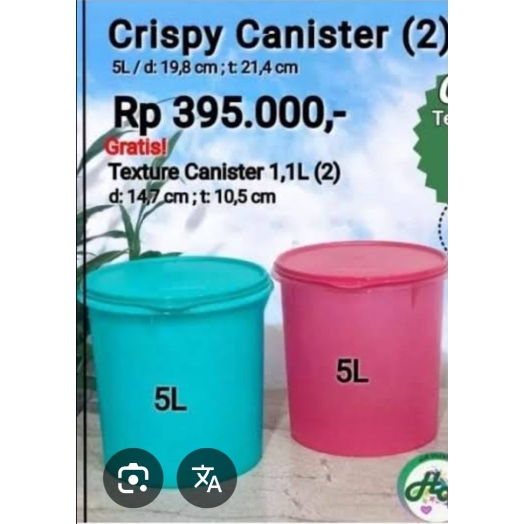 crispy canister Tupperware