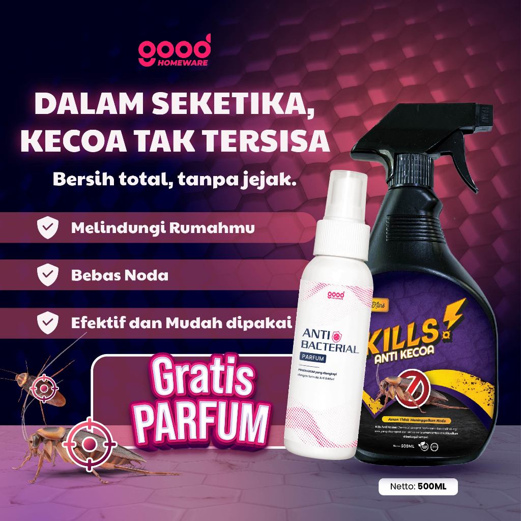 ANTI KECOA PALING AMPUH | OBAT KECOA | SEMPROT KECOA | FREE PARFUM ANTI BAKTERIAL
