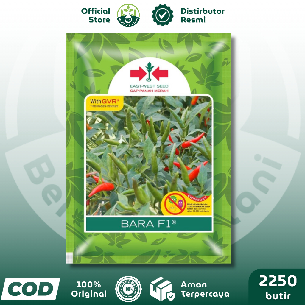 BARA F1 2250 butir Benih Cabai Rawit Cap Panah Merah