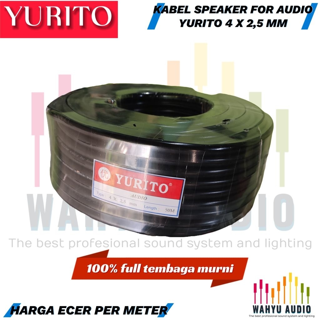KABEL SPEAKER 4X2,5 YURITO FULL TEMBAGA MURNI [ECER]