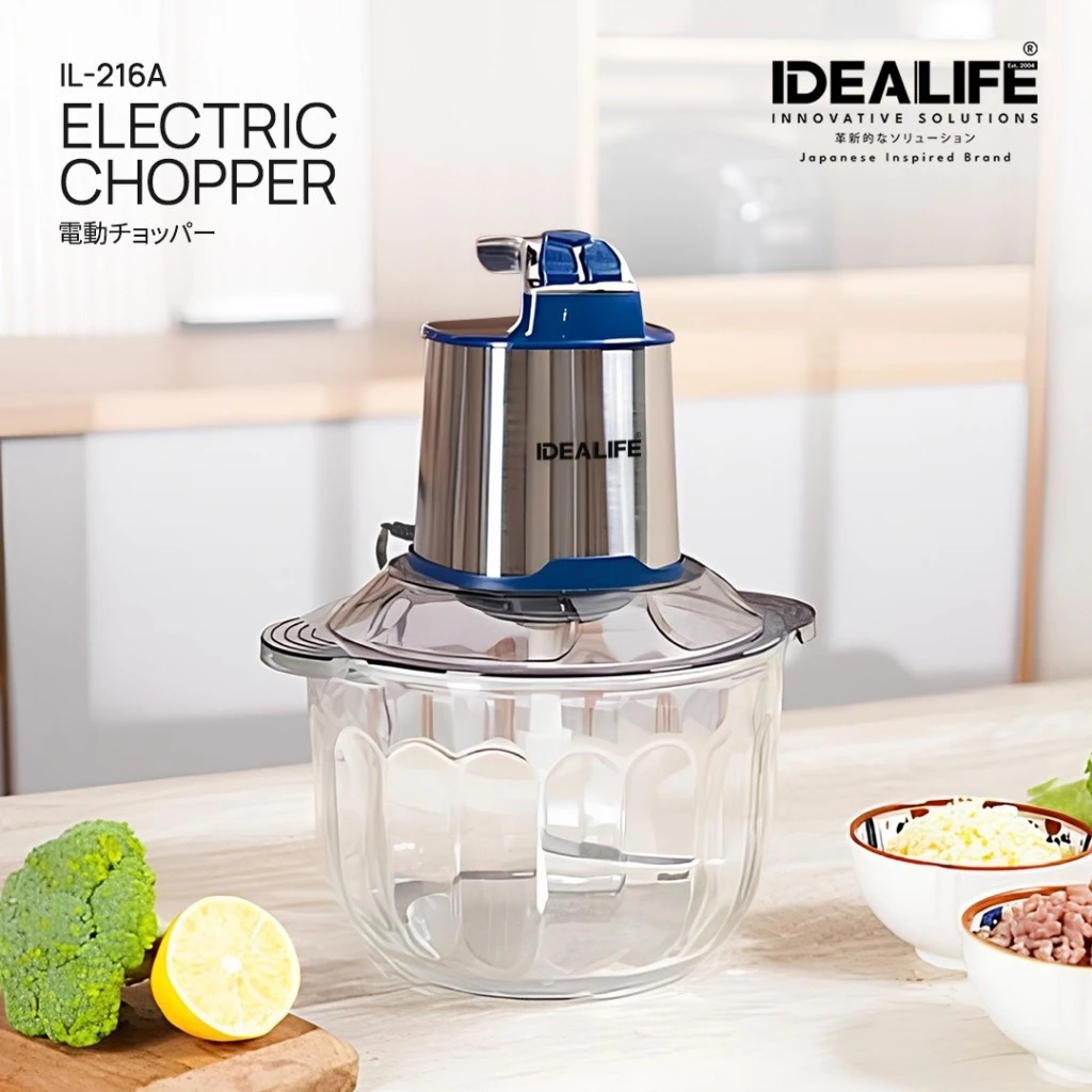 IL 216A Chopper Idealife  Electric Chopper - Penggiling Listrik 5 Liter – Penggiling Daging & Blende