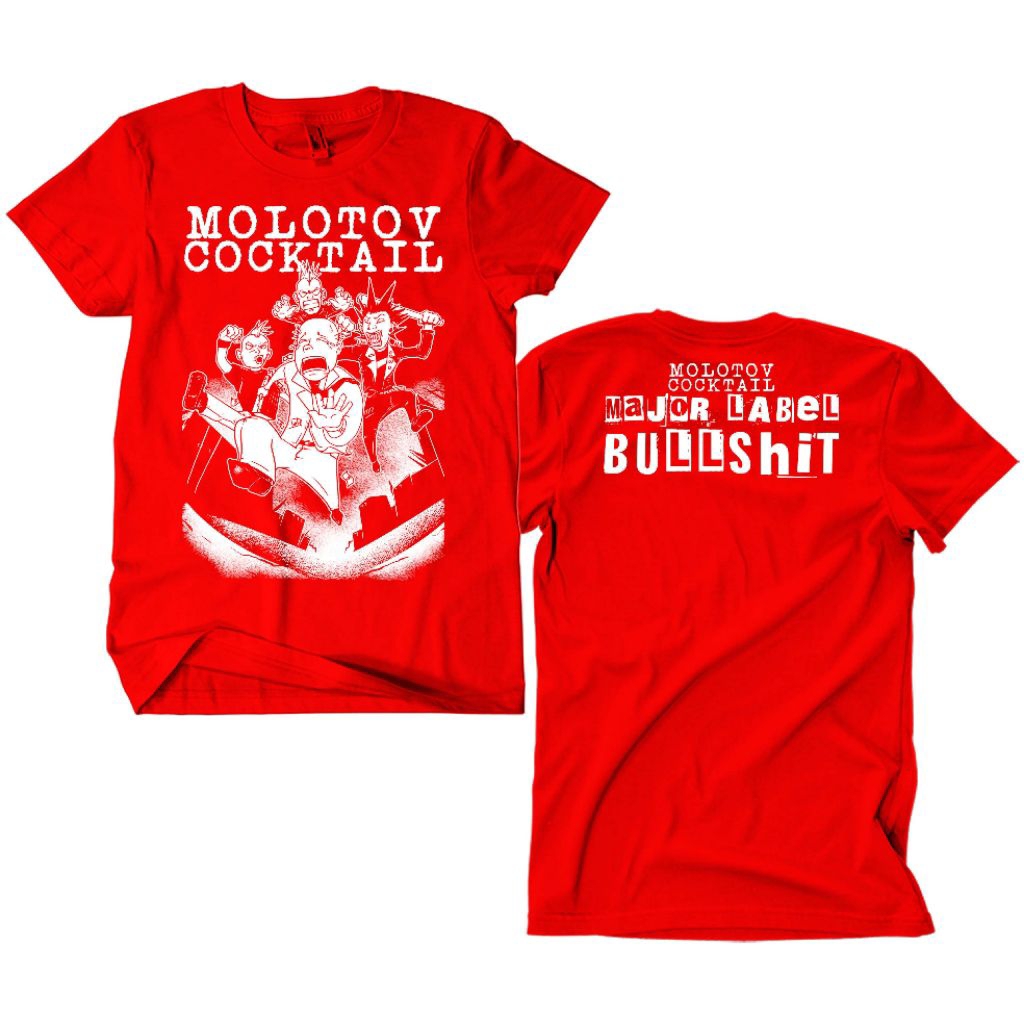 Kaos Band Punk Molotov Cocktail - Bullshit merah