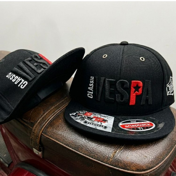 Topi Vespa/ 325/ Topi Vespa Full Bordir/ Topi Snapback Vespa