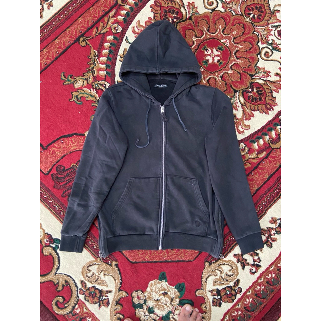 Hoodie Balmain Zipper Pocket Second Original Preloved