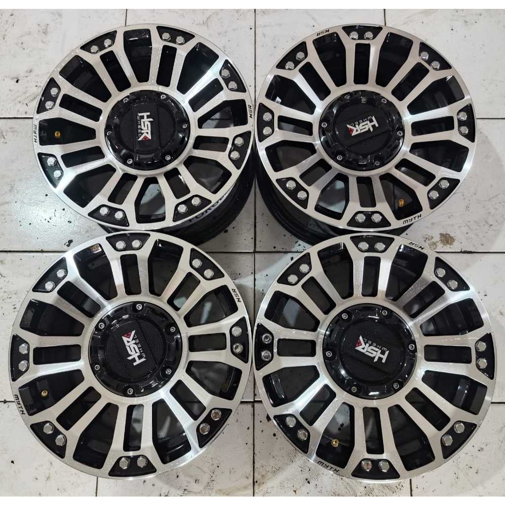 Velg Bekas HSR MYTH05 Ring 14 pcd 9x114,3 Alloy Black Polish Untuk NEW cary dll