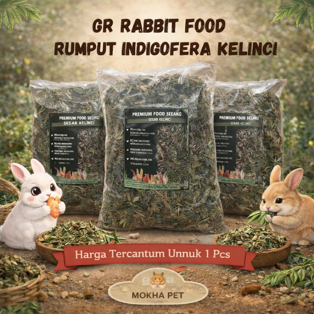 RG rabbit food indigofera makanan pokok kelinci