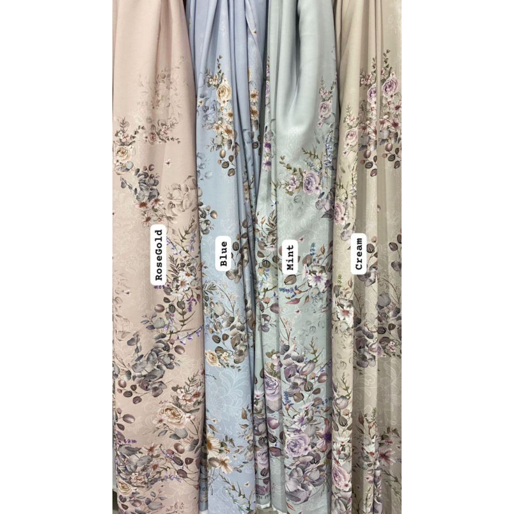 Kain Motif SPH Print Bunga Mawar Daisy 0.50m