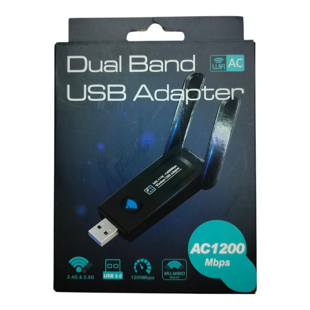 USB WiFi Adapter Router Dual Band AC1200Mbps Support Windows/Linux/Mac