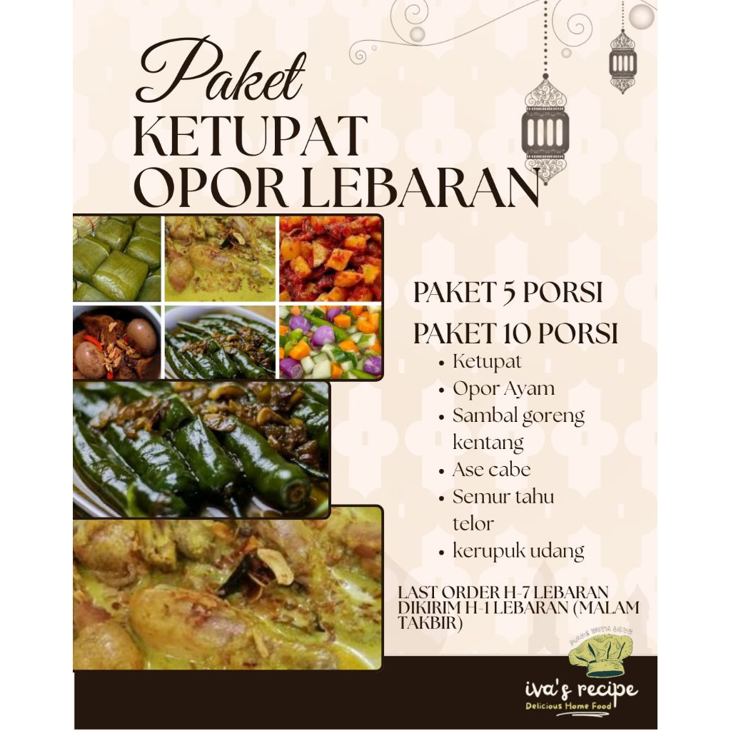 Paket lebaran ketupat opor idul fitri/idul adha
