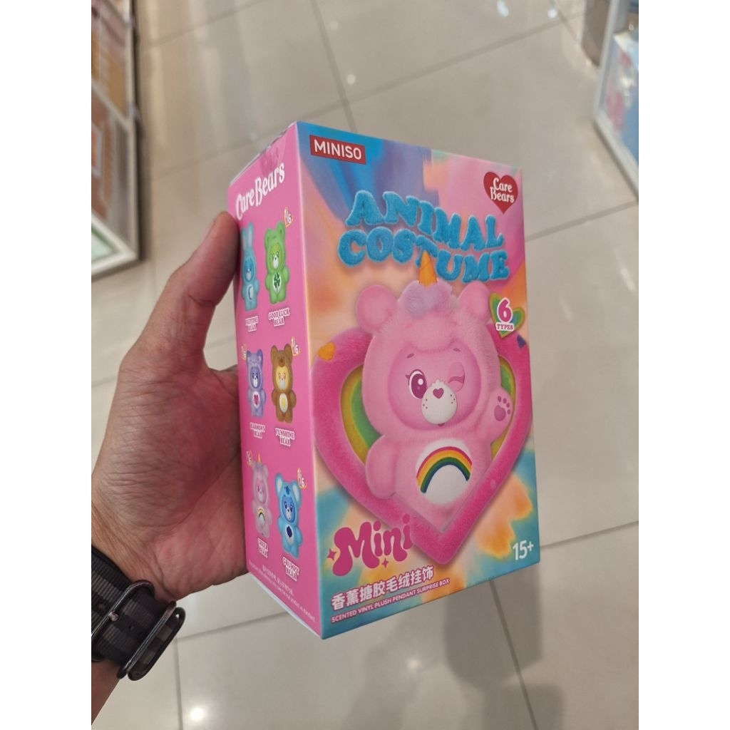 miniso pink x care bears blindbox gantungan boneka