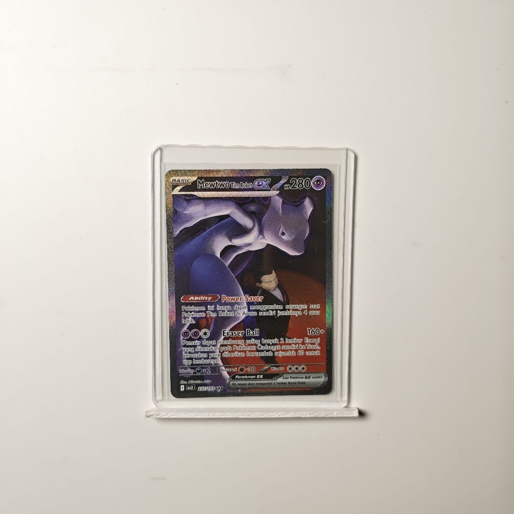 TCG Pokemon Mewtwo Tim Roket Ex 237/193 SAR Mega Impian Bonus SAR Irish