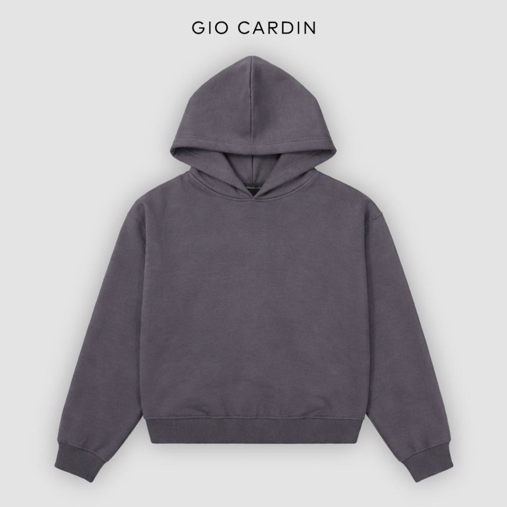 GIO CARDIN - Elliot Hoodie 280gsm Cotton Boxy Dark Grey