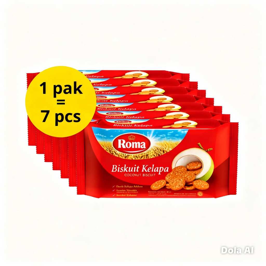Roma kelapa biskuit Paket 1 pak isi 7 bungkus
