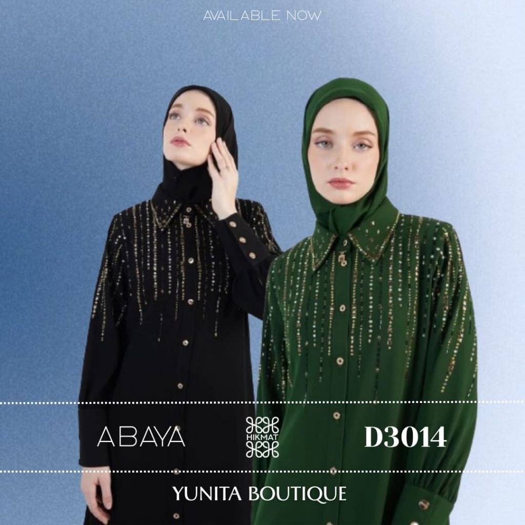 Hikmat Ori D3014 Abaya Hikmat Terbaru Mewah terlaris