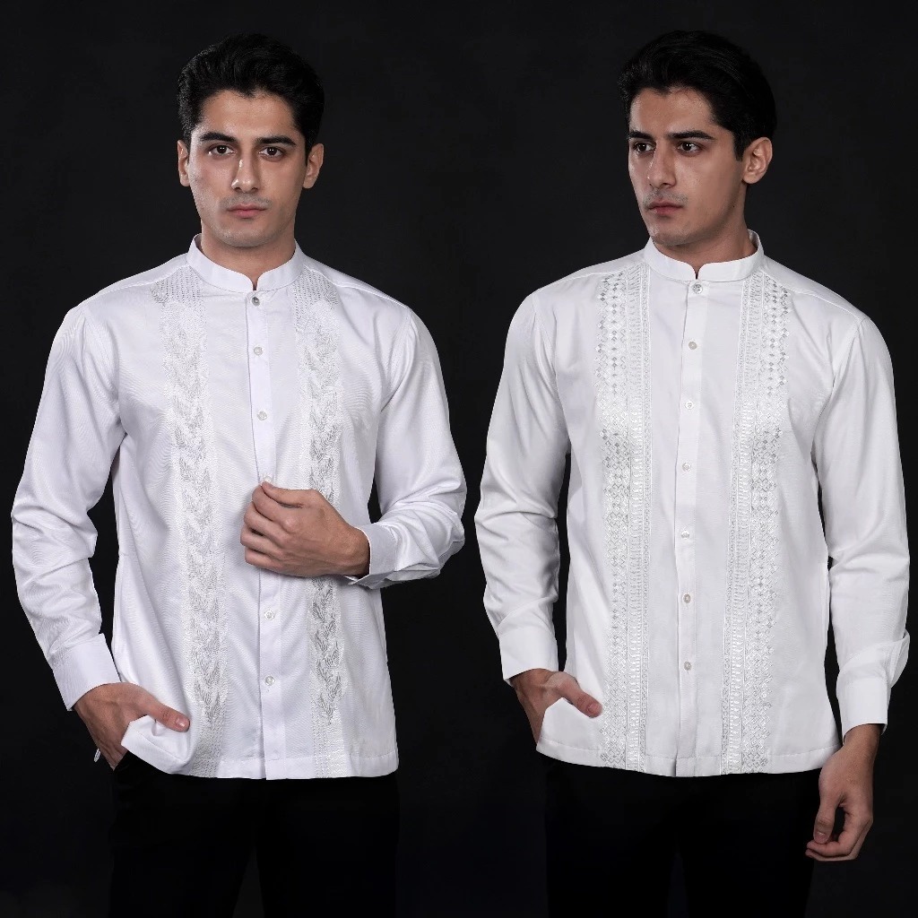 Baju Koko Pria Lengan Panjang Exclusive | Baju Koko Putih Ibrahim Lengan Panjang