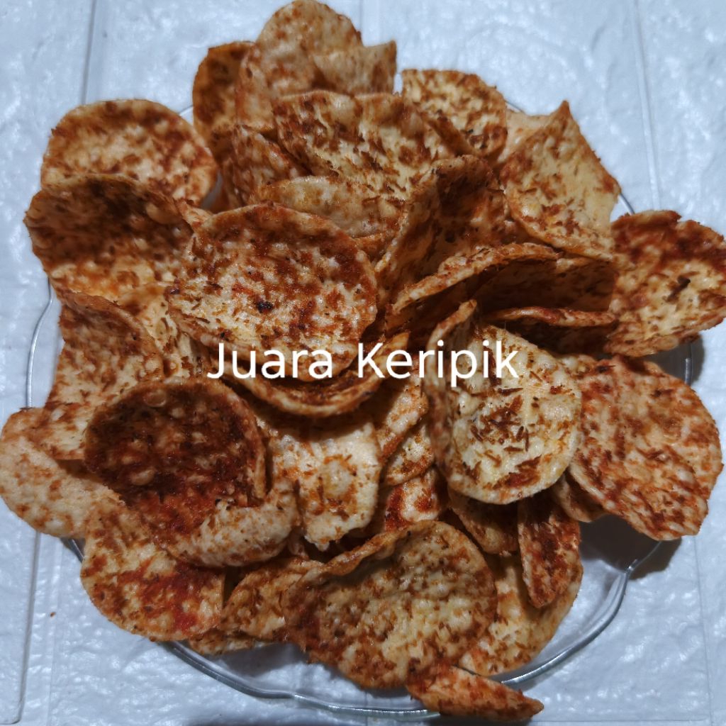 Opak Koin Serundeng Pedas Gurih | Opak Bumiayu Serundeng