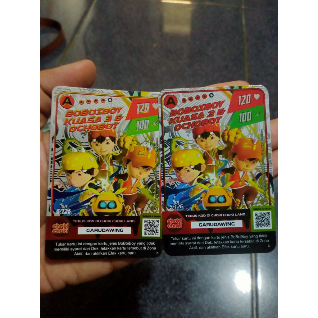 kartu foil Boboiboy Choki Choki phase 2