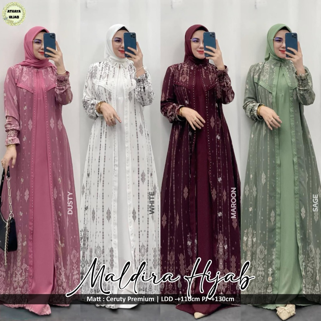 Maldira Set Hijab Gamis + Hijab Premium by Athaya