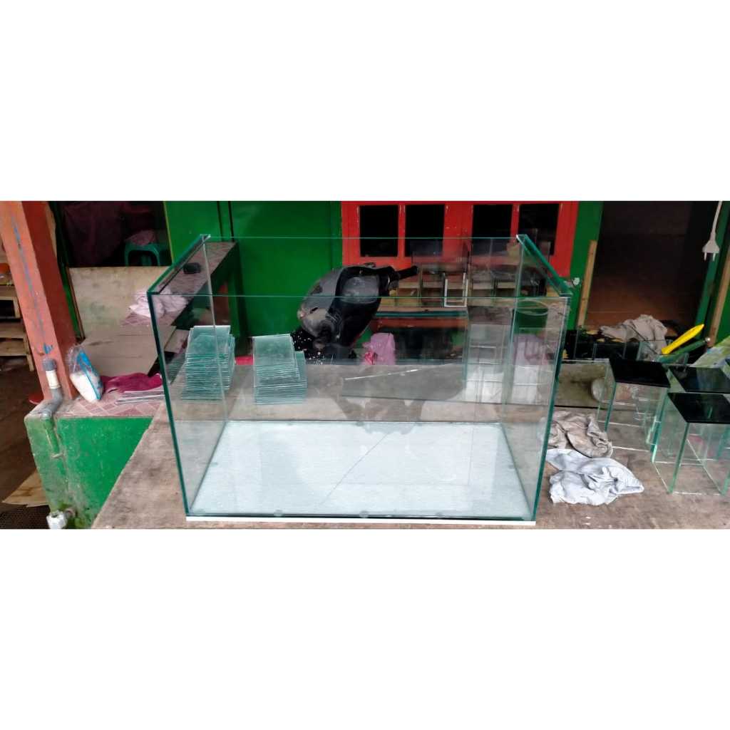AQUARIUM Kaca Bening ukuran 60x30x40cm kaca 5 mili