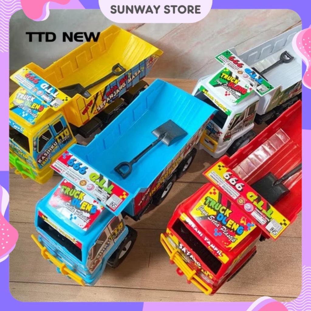 SUNWAYSTORE - Mainan Truk Dump Pasir TTD 999 Plastik / Mainan Anak Truck Tronton Truk Oleng Pengangk